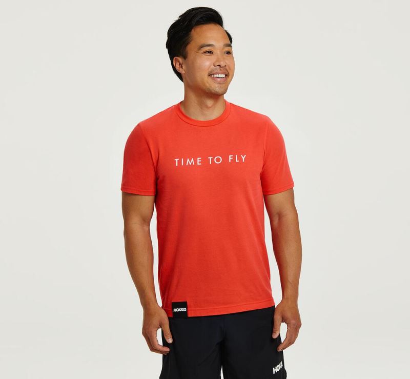 Hoka One One Brand Tee Homem - Top Branco | PT-CF86eq7